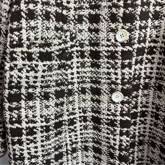 Ann Taylor Coat Plaid Jacket Collared Tweed - Picture 7 of 15